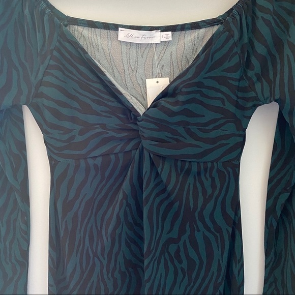 All in Favor Emerald Zebra Bodycon Mini Dress - Picture 9 of 16